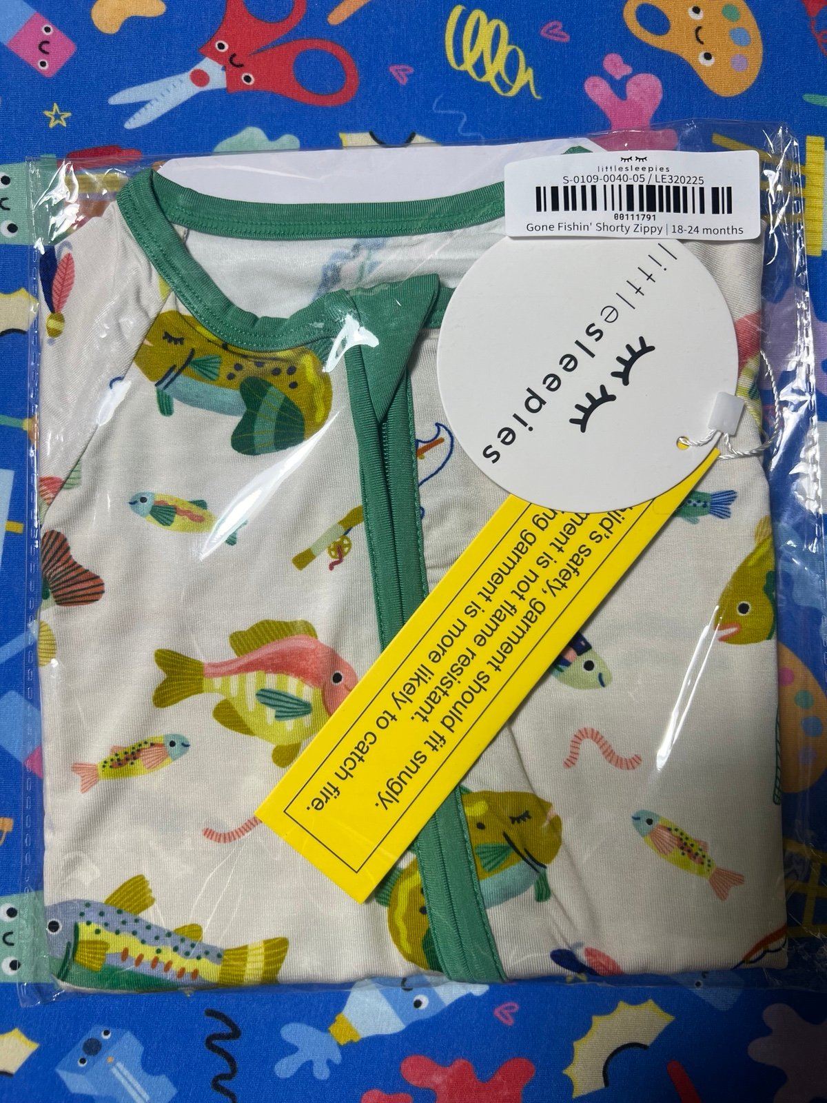 Little Sleepies Gone Fishin Shorty 18-24