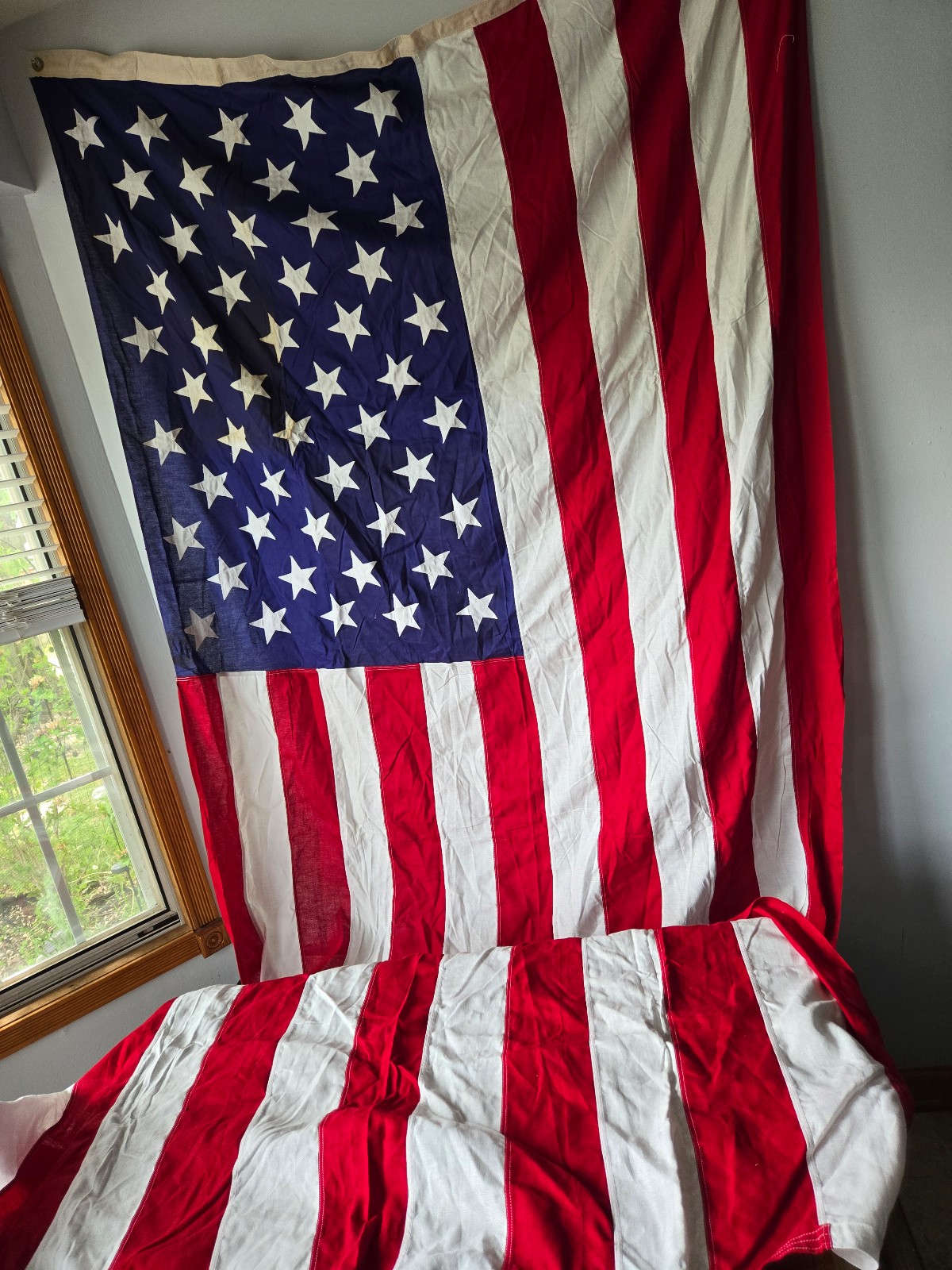 Vintage American flag 55 x 115 Cotton BEST Valley forge
