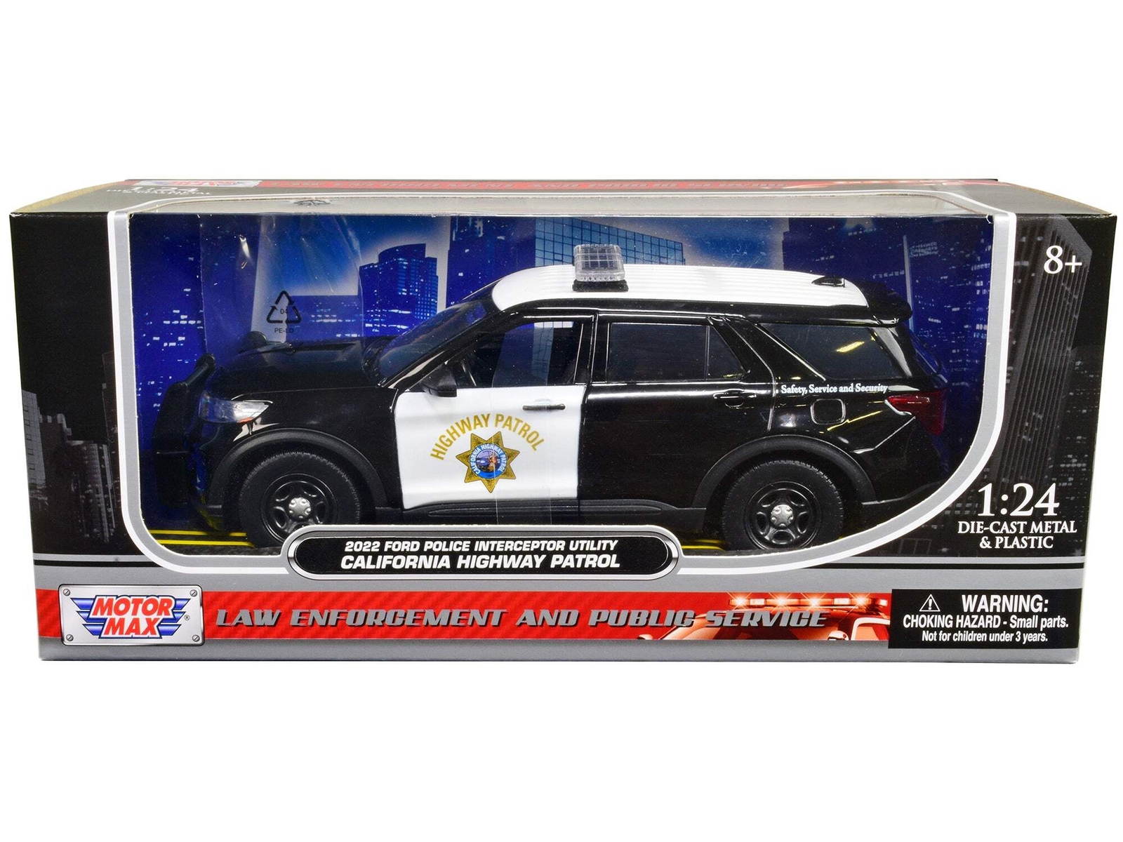 2022 Ford Police Interceptor Utility California Highway Patrol Black and White