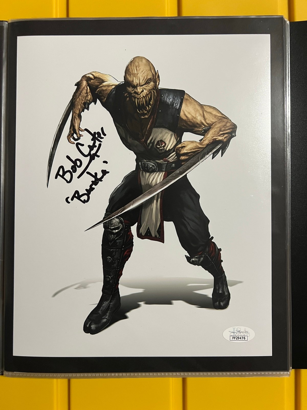 Bob Carter signed Mortal Kombat Bakara 8x10 Picture JSA Certified