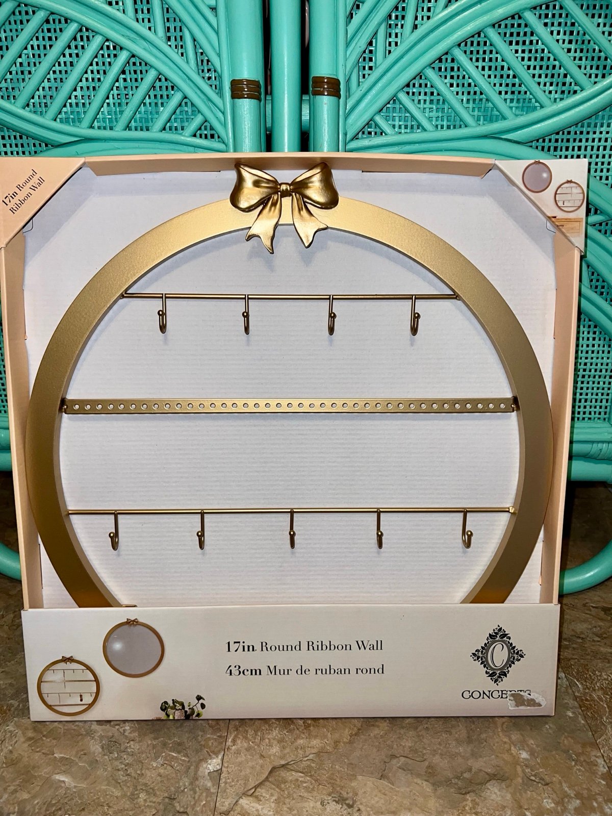 NEW IN BOX COQUETTE Gold Bow Wall  jewelry organizer [Please Read]