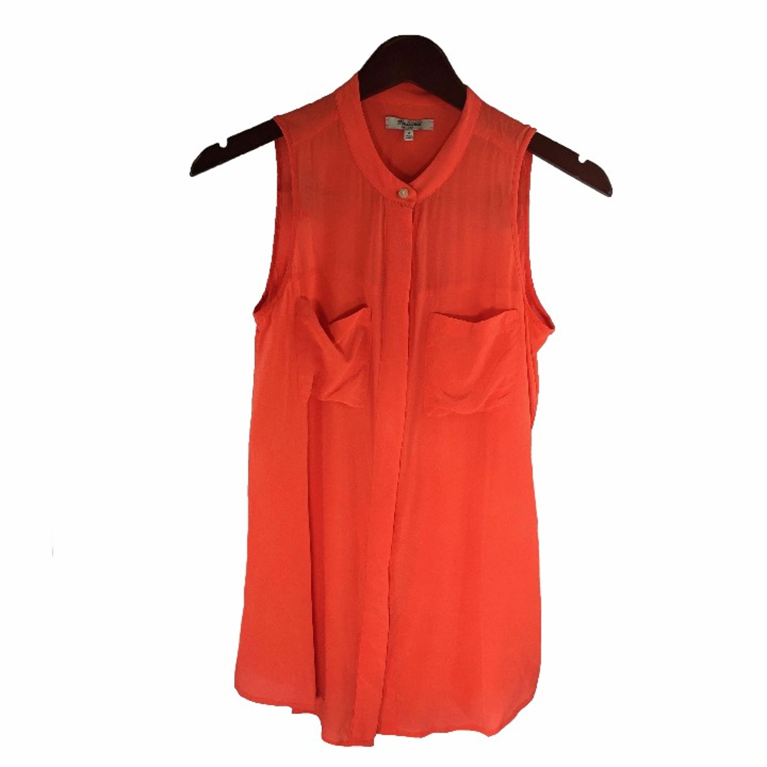 Red Coral Silk Cargo Tank Top - Madewell