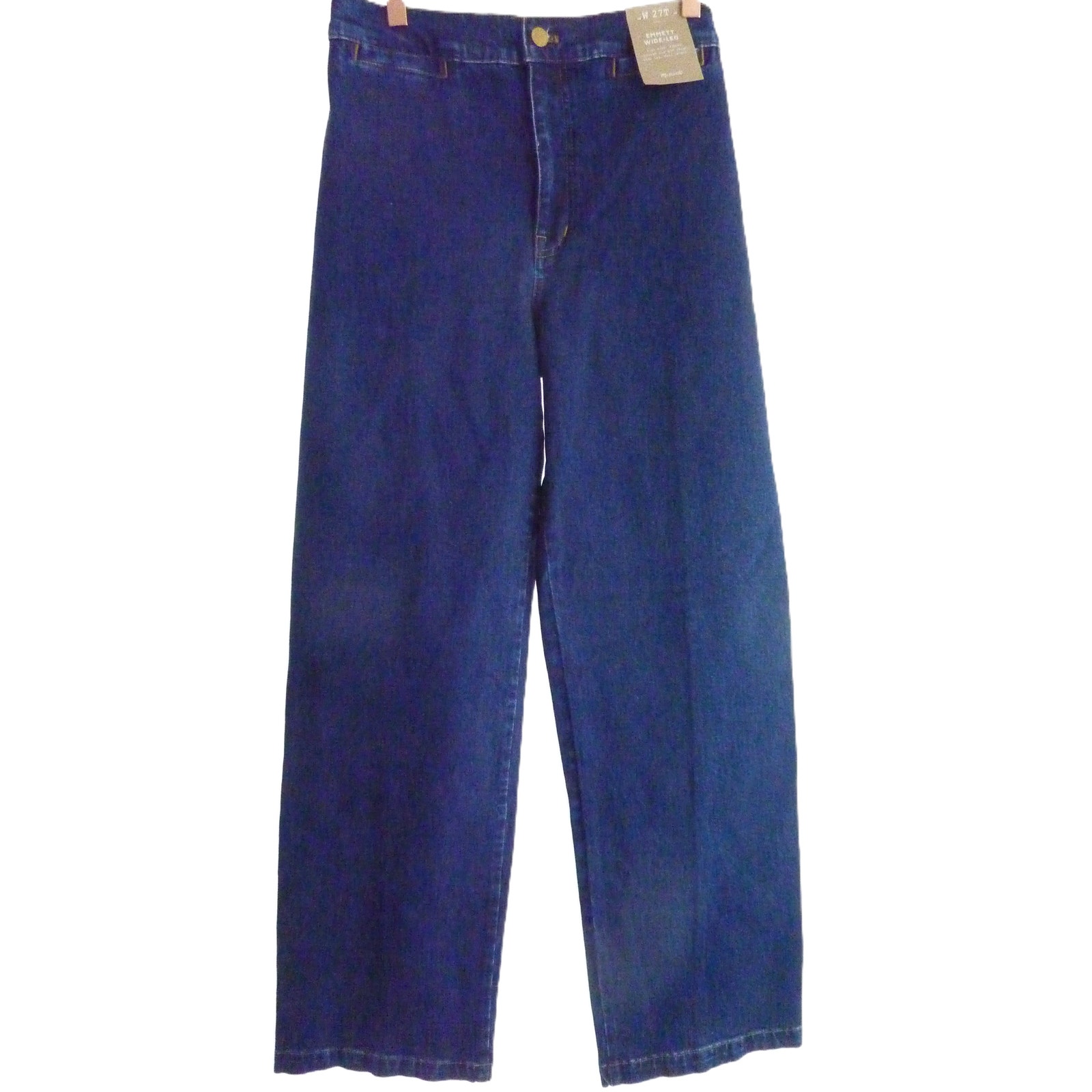 NWT Madewell Emmett Wide Leg High Rise Jeans 27 Tall