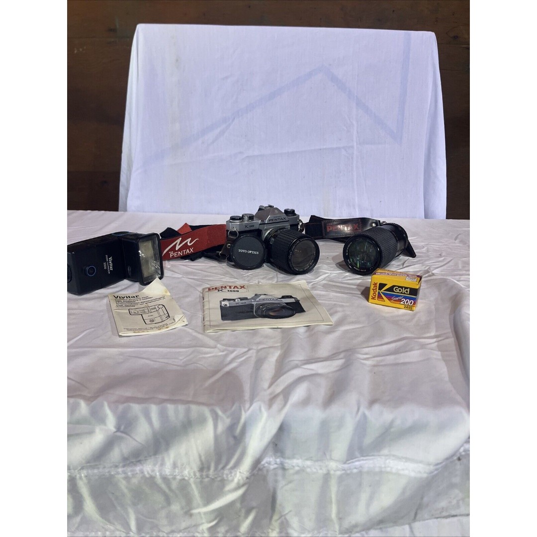 ASAHI PENTAX K1000 camera And Lens Lot