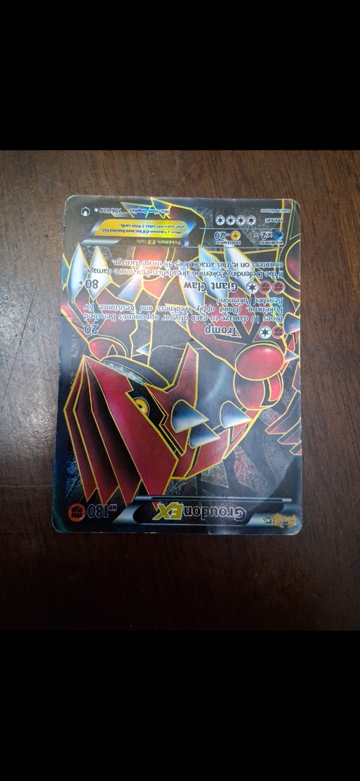 best offer low grade pokemon Groudon EX (106 Full Art) 106/108 Dark Explorers