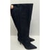 Larroude Knee High Boots Black Suede Size 10 Pointed Toe High Heel Leather Sole