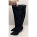 Larroude Knee High Boots Black Suede Size 10 Pointed Toe High Heel Leather Sole