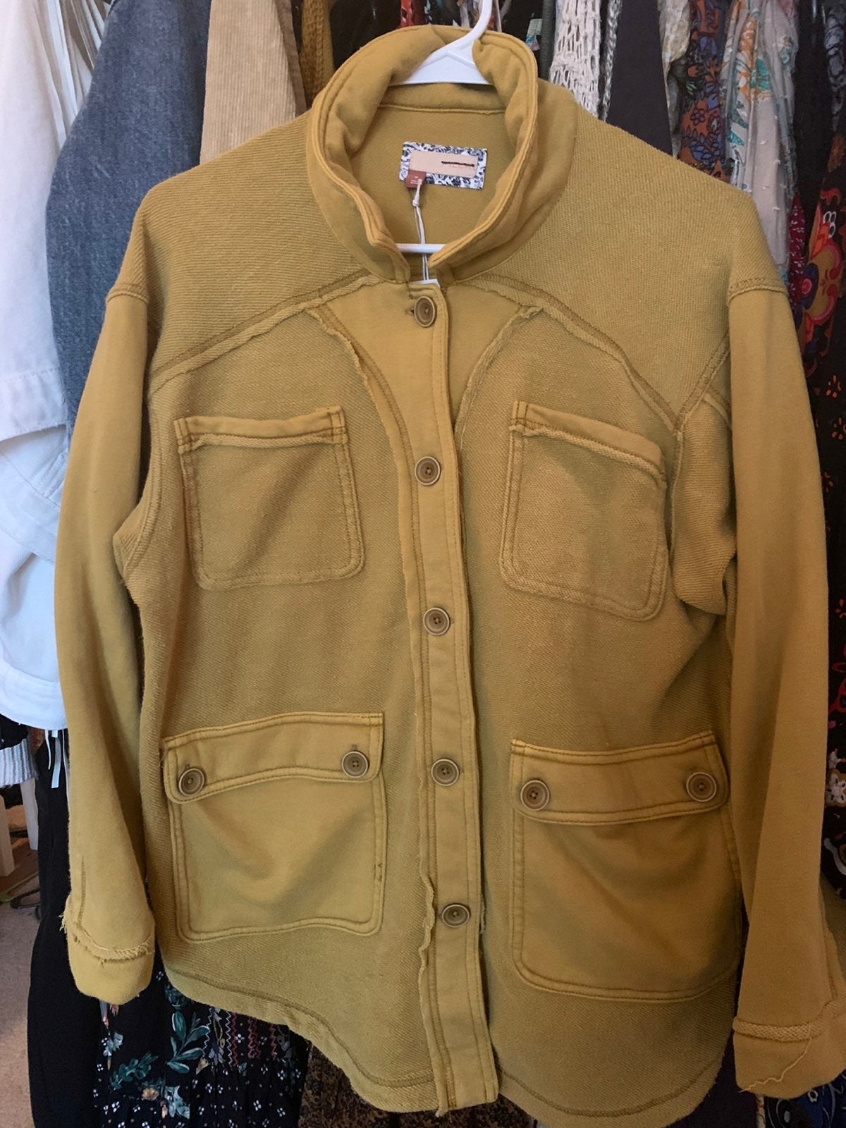 Anthropologie Yellow Shacket NWT