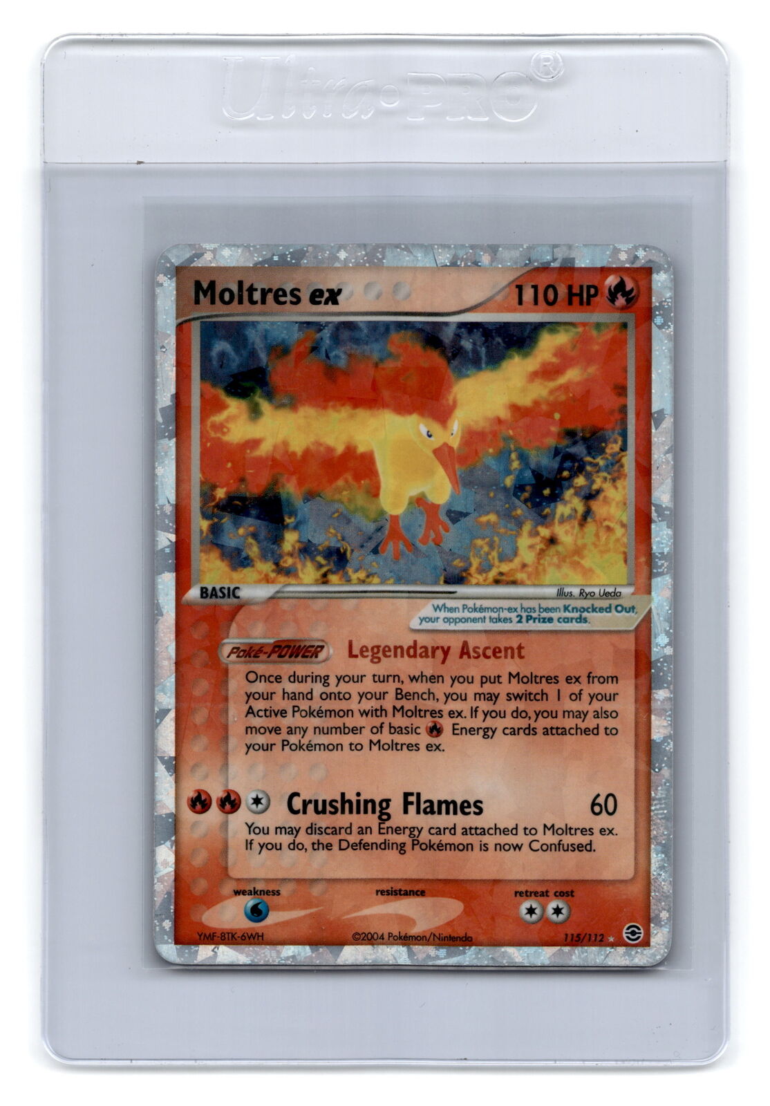 FireRed & LeafGreen #115/112 Moltres ex Cracked Ice Holo