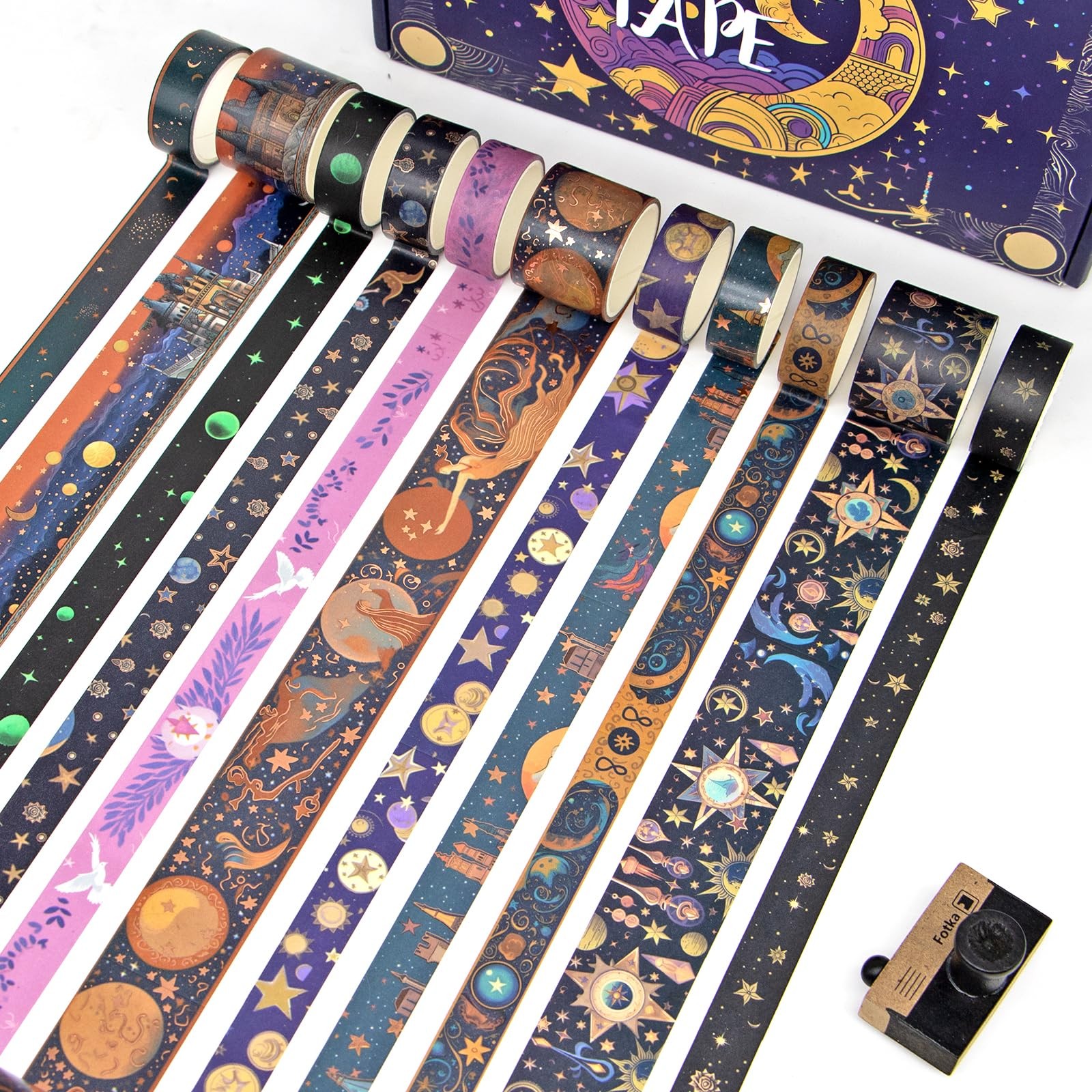 29 Rolls Washi Tape Set, Magic Themed Decorative Paper Tapes for Journaling