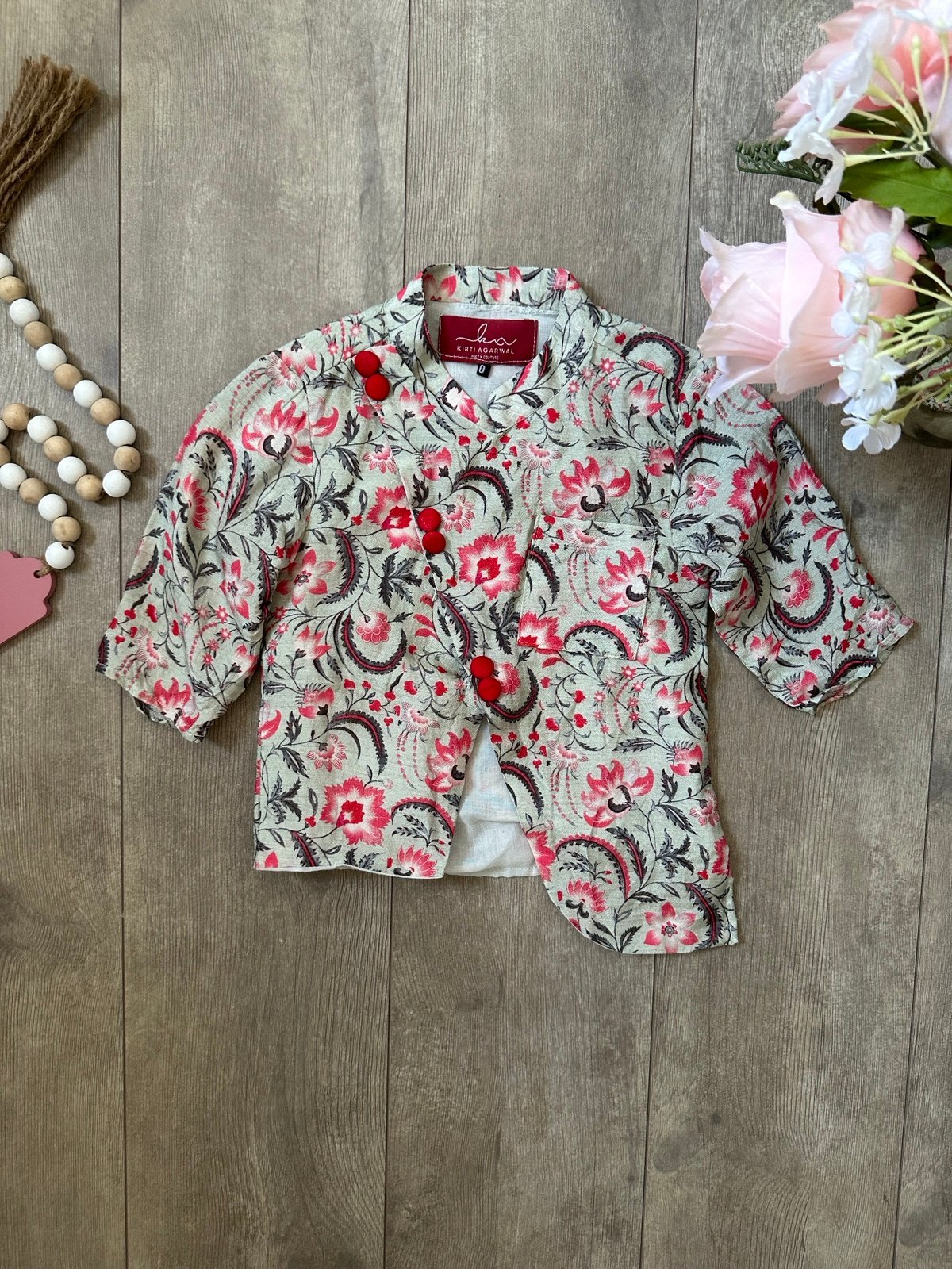 Rare Kirti Agarwal Pret N Couture Ethnic Indian Jacket Size 0-6 Months Baby 
Abs