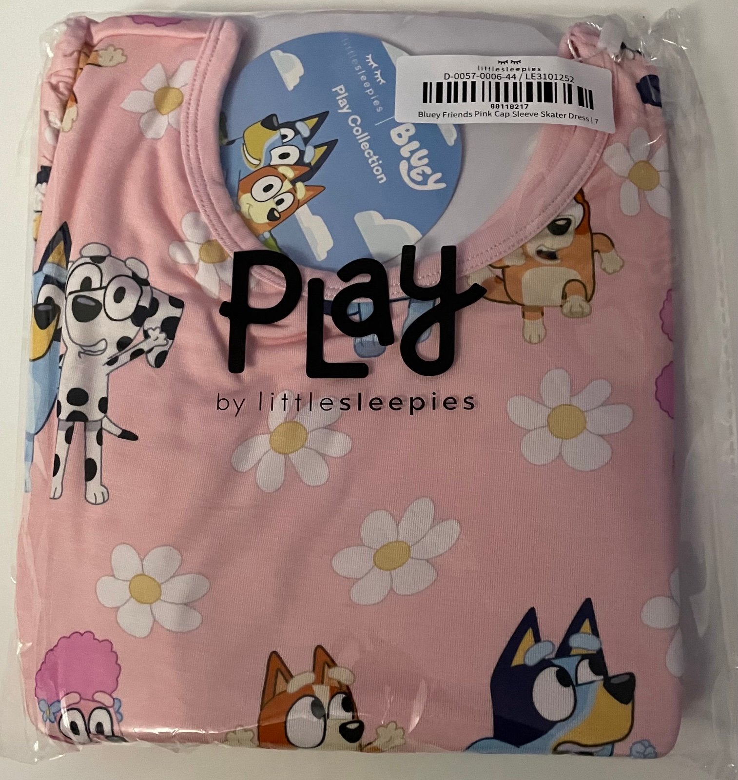 Bluey Friends Pink Cap Sleeve Skater Dress