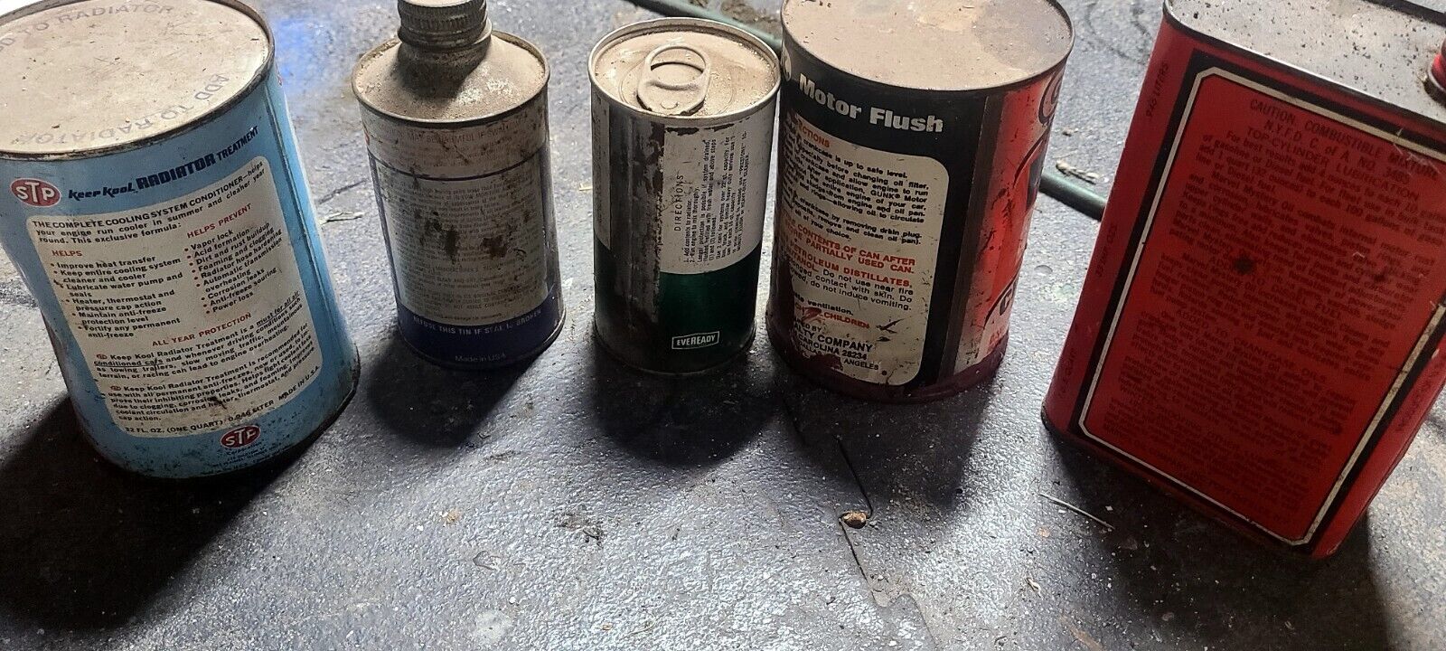 Vintage Motor Treatment Cans Lot
