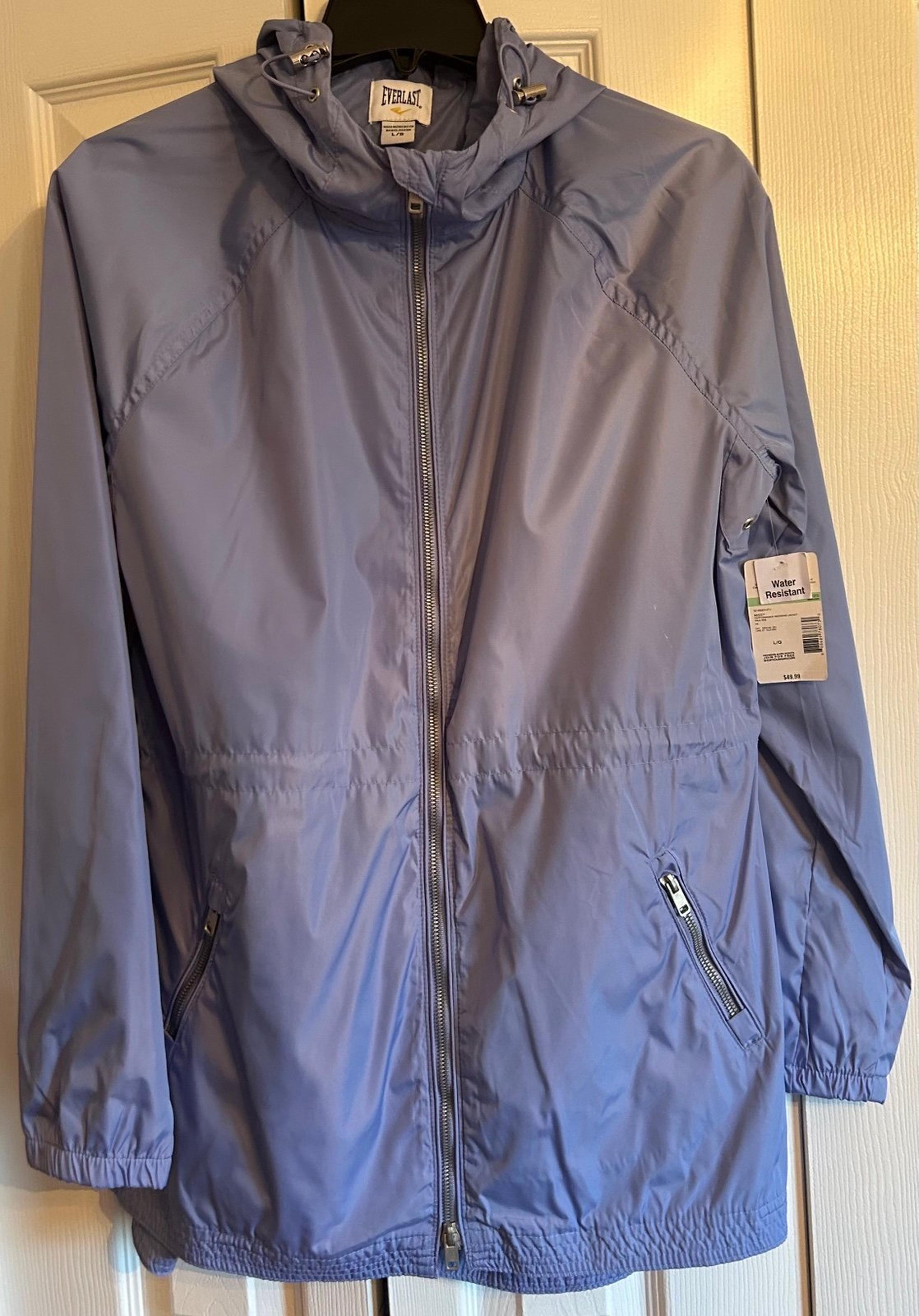 Everlast Women's Hooded Purple Wind Breaker Parka Jacket ~ L