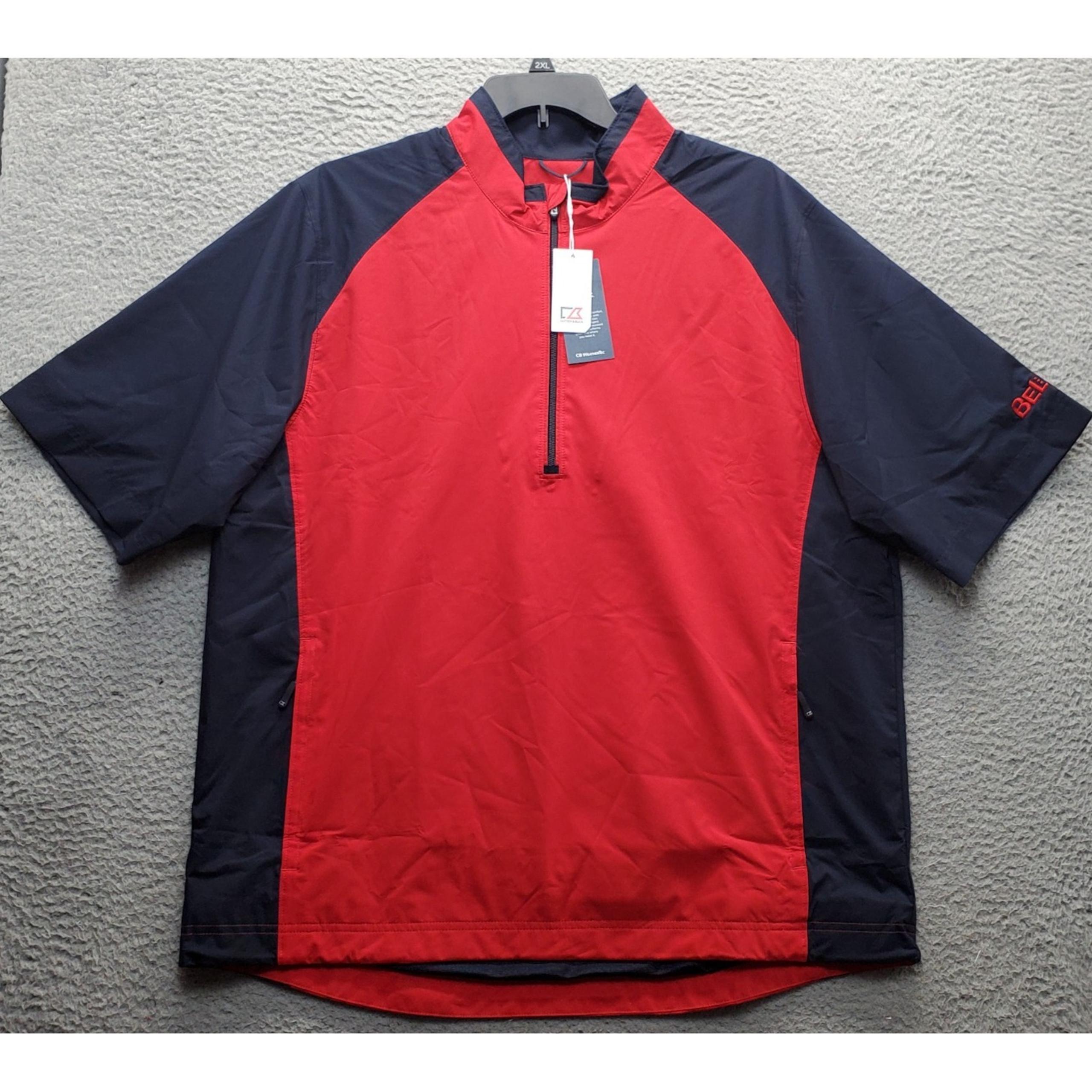 Cutter & Buck Golf Jacket Men XL Multicolor Performance Short Sleeve Quarter Zip