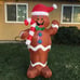 5FT Christmas Inflatable Gingerbread, Blow Up Christmas Inflatables