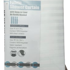 Fabric Shower Curtain with Liner