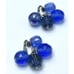 Vintage Vogue Blue Crystal Glass Earrings