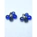Vintage Vogue Blue Crystal Glass Earrings