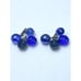 Vintage Vogue Blue Crystal Glass Earrings