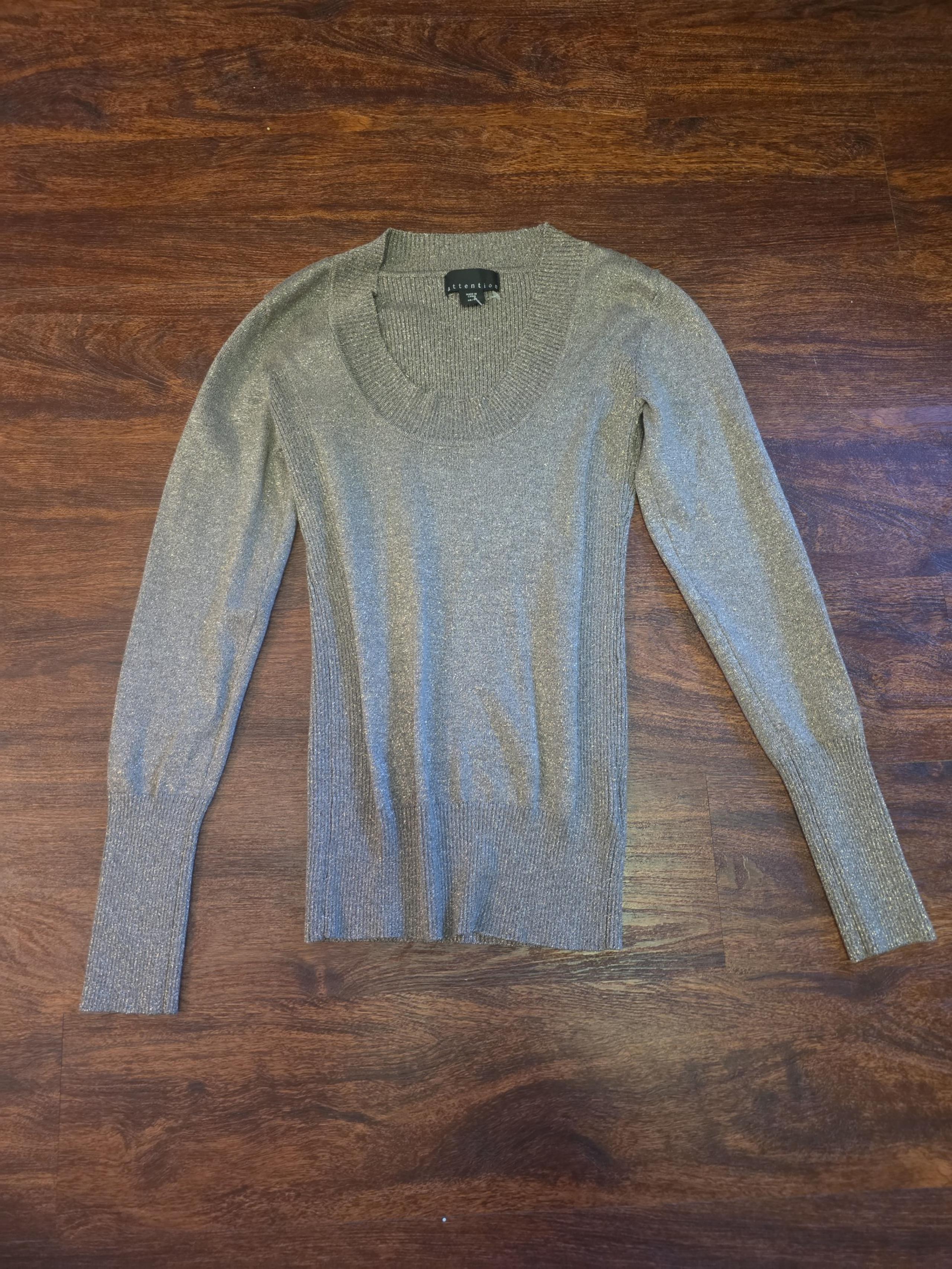 Attention Gold sparkle sweater size XS
