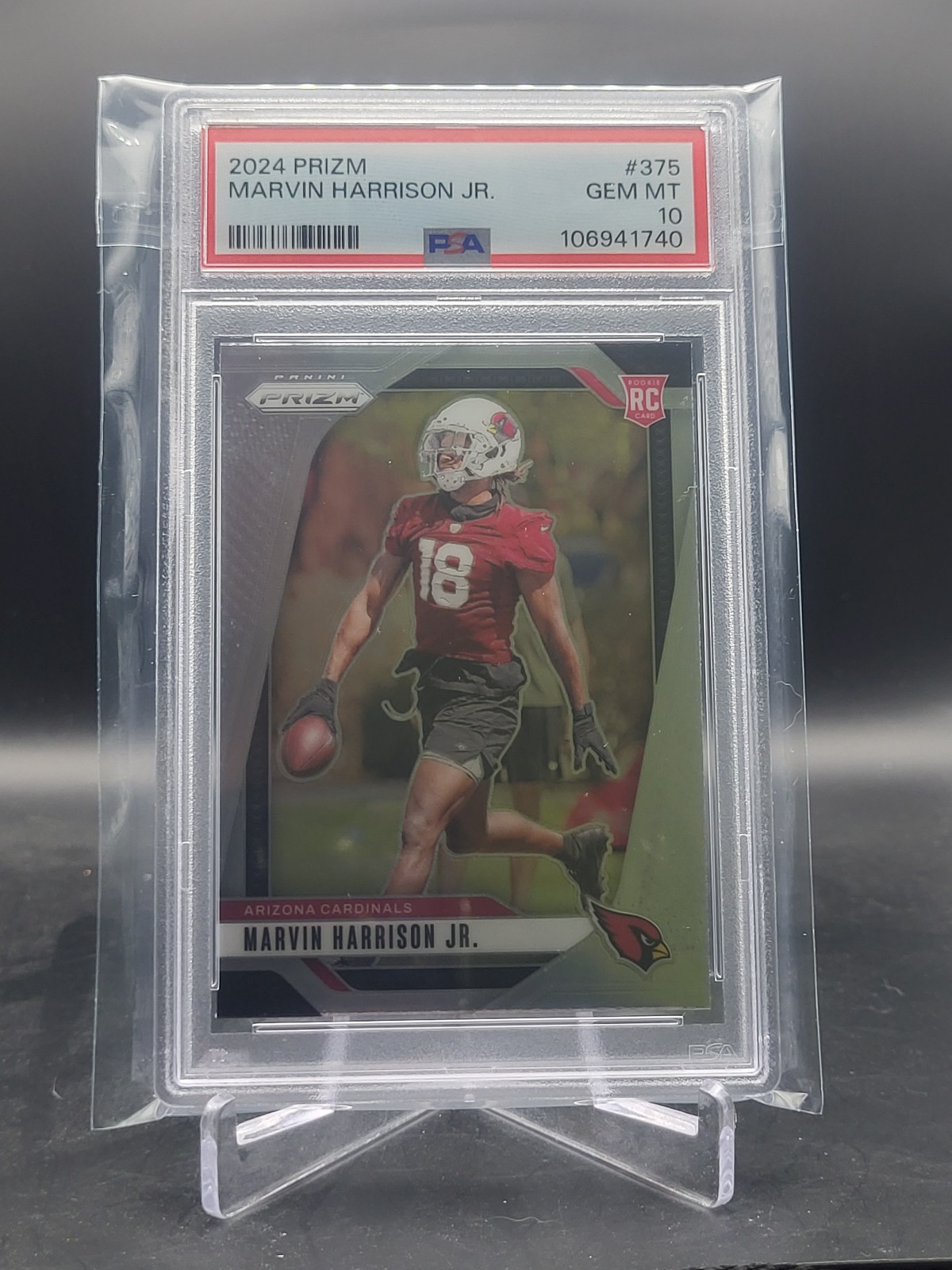 2024 Panini Prizm #375 Marvin Harrison Jr Rookie RC Graded PSA Gem Mint 10
