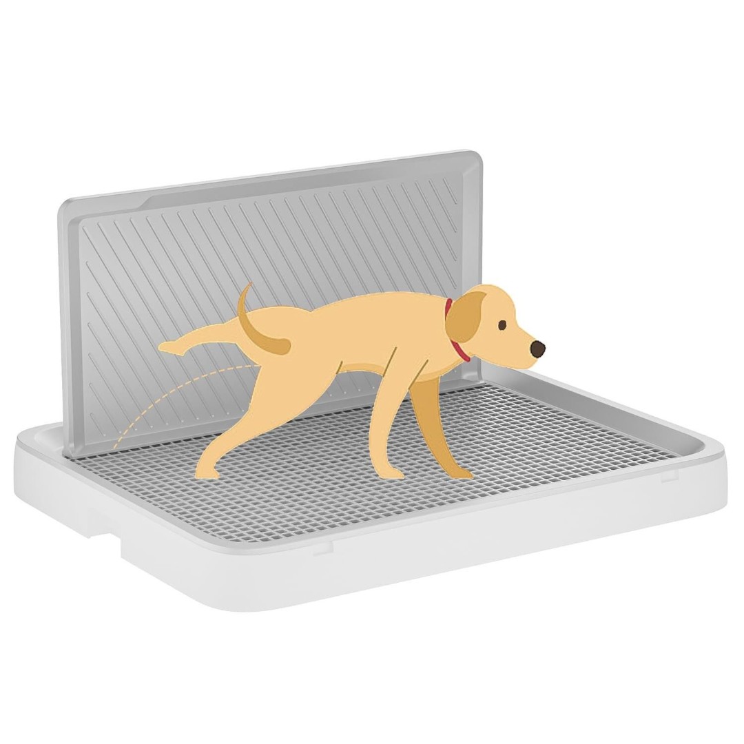 Kola Panda Dog Pee Pad Holder High Wall 25.6"x19.7" Indoor Potty Tray White