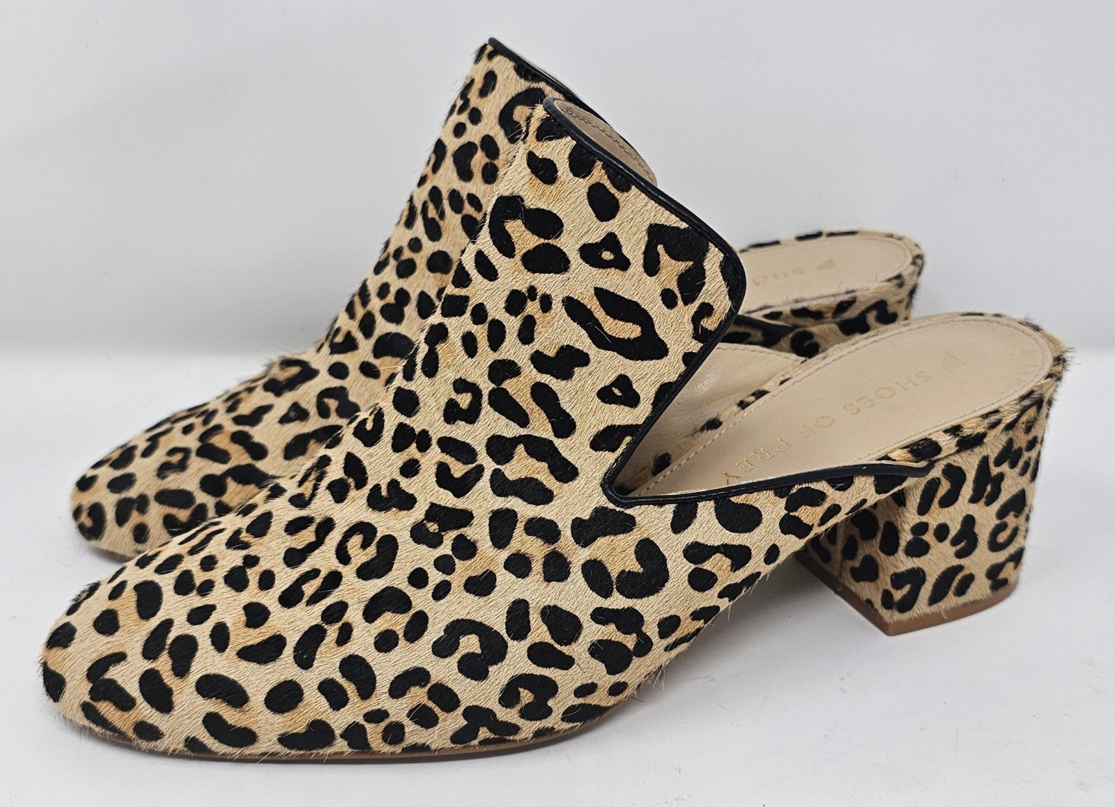 Shoes Of Prey Cow Fur Mules Heels Size 8