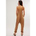 Free People FP One Frankie Jumpsuit Rubber Mustard Waffle Knit Medium M NEW