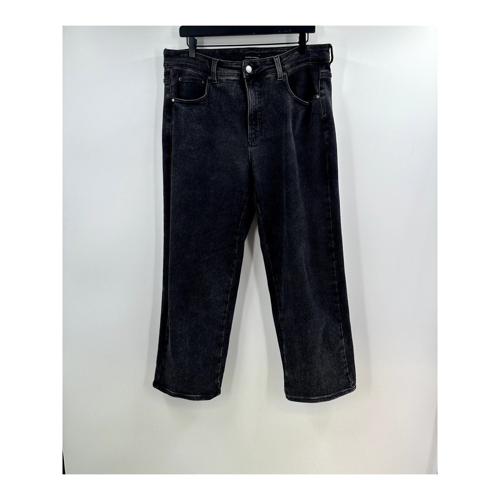 Universal Standard Washed Black Stretch Mom Crop Jean Size 10