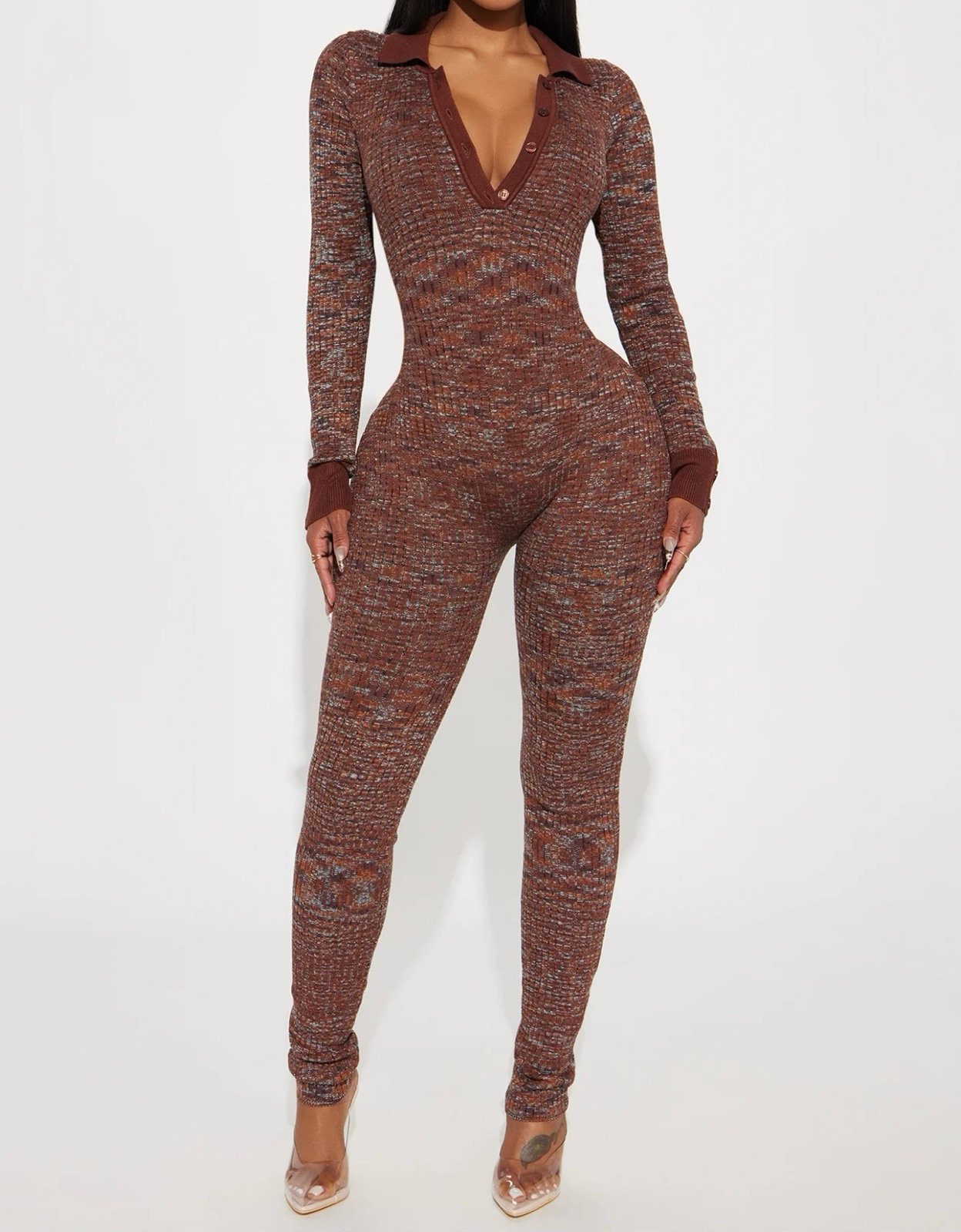 Fashion Nova Never Lose Me Sweater Jumpsuit