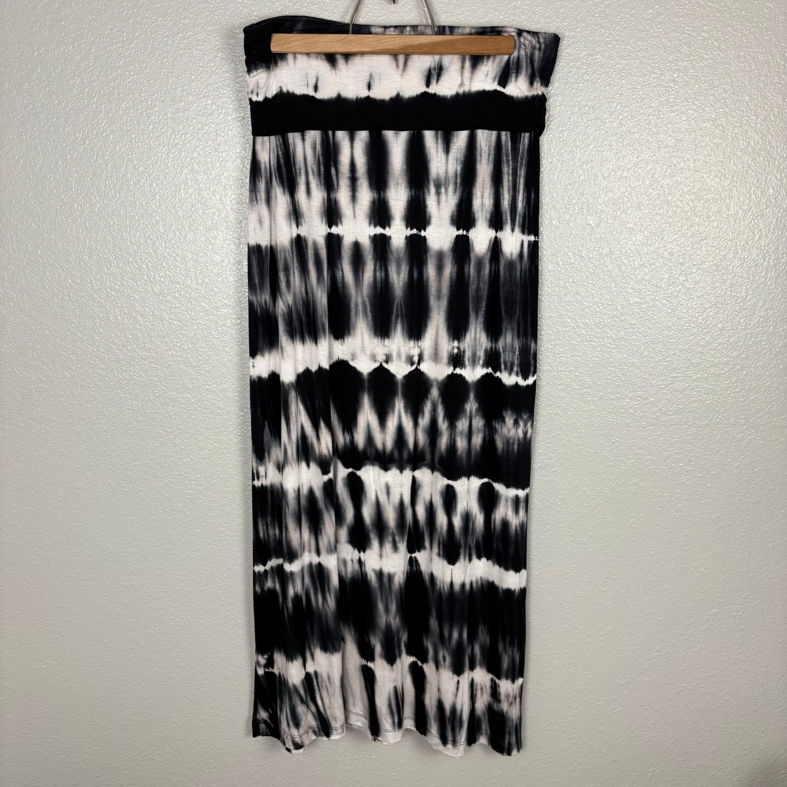 A.n.a A New Approach Size Large Maxi Length Tie Dye Boho Skirt Fold Over Waist