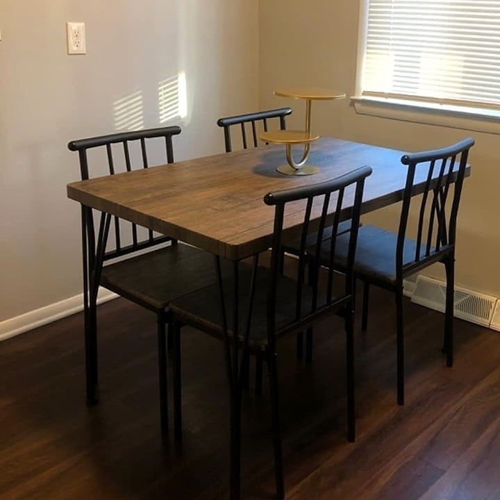 NEW 5 Piece Wood & metal Modern Dining Table Set Dinette (Free Shipping)