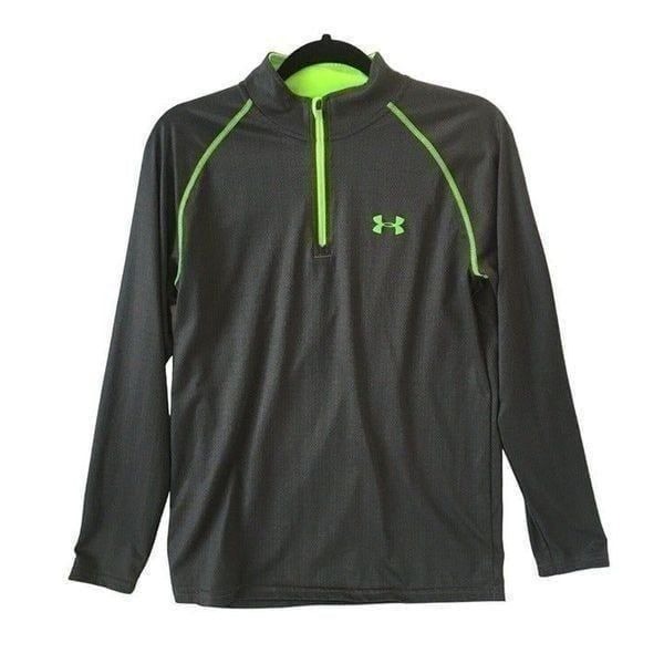 Under Armour Athletic Pullover Mens 1/4 Zip Grey Long Sleeve Size Small