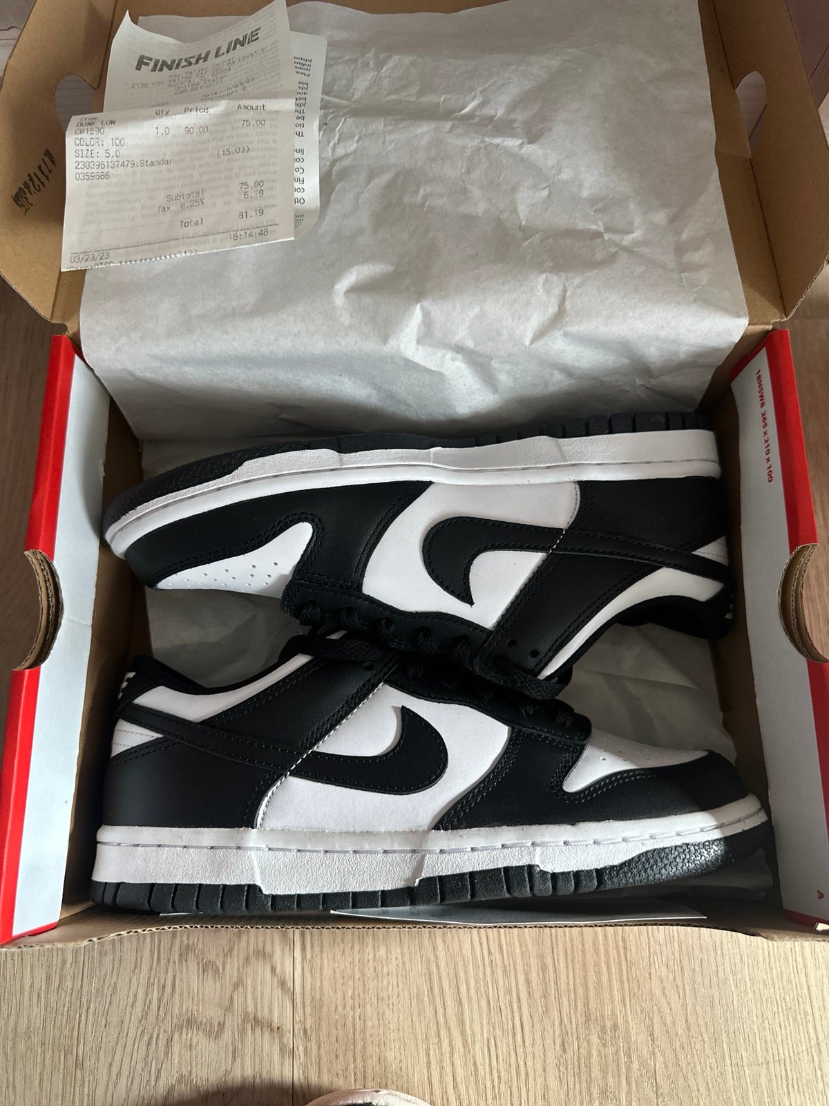 Nike Dunk Panda (Receipt)