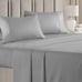 4 Pieces Sheet Set Queen Silver Gray