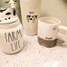Rae Dunn FARM LIFE Ceramic Canister w/ Cow Topper NEW! ~Dunn Collectible Decor~