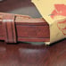 New LA CINOPELCA Italian Brown Leather Dog Collar Large 24.75in x 1in