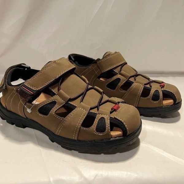 Falls Creek Fisherman Tan Brown Sport Sandal Mens Size 10 M