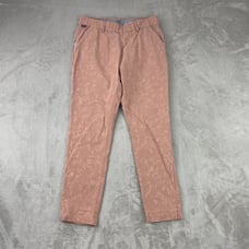 KJUS Treggings Golf Pants WOmen 40L (30x27) Ice Embossed Floral Slim Fit 7/8