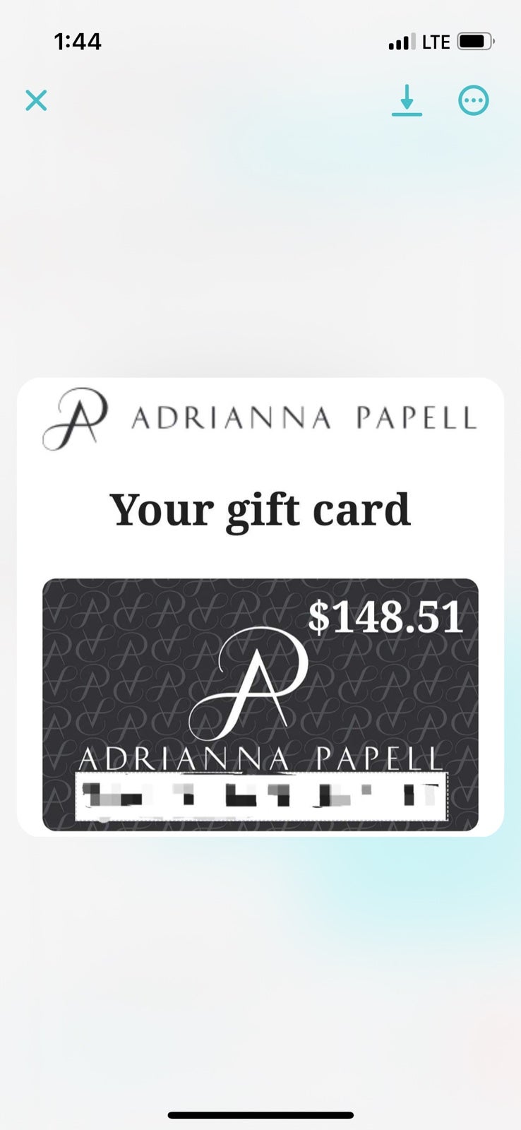 Adrianna papell grift card