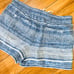 Lou Grey linen shorts striped chambray blue white cotton linen summer beach