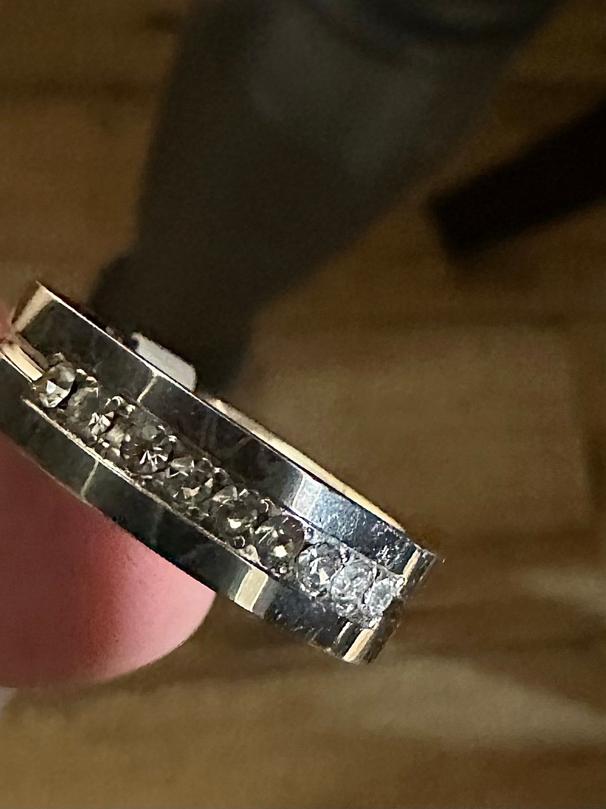 Platinum Channel Set Diamond Band Ring