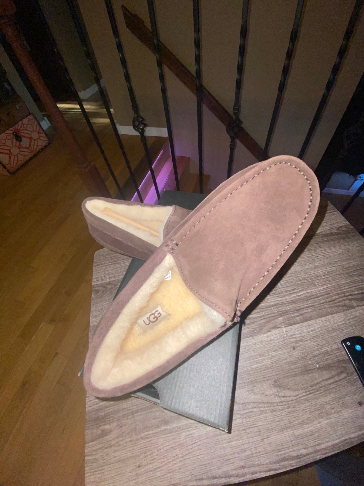 UGG Men’s size 8 dark brown ascot slippers NWT in original box
