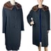 1960s Black Coat Fur Collar Thalhimers small medium