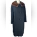 1960s Black Coat Fur Collar Thalhimers small medium