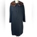 1960s Black Coat Fur Collar Thalhimers small medium