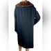1960s Black Coat Fur Collar Thalhimers small medium