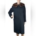 1960s Black Coat Fur Collar Thalhimers small medium