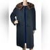 1960s Black Coat Fur Collar Thalhimers small medium